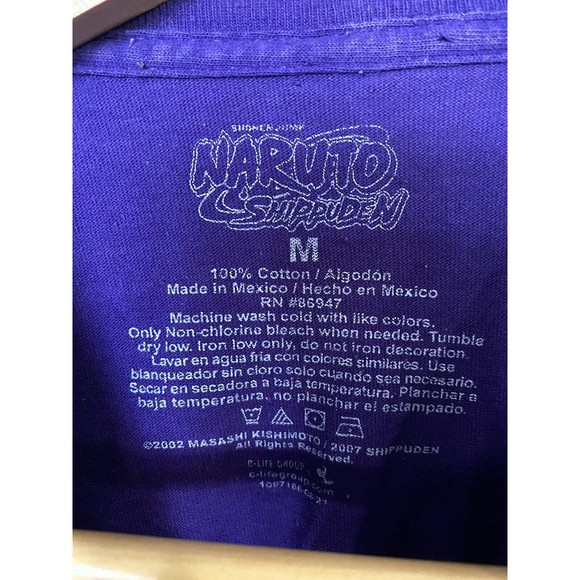 Naruto Shippuden Rasengan vs Chidori Purple T shirt Mens Size Medium - Picture 3 of 10